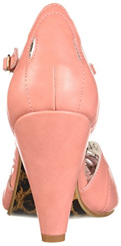 Bettie Page Women's BP403-SALLY Pump, Peach, 7 B US