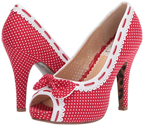 Bettie Page BP412-AMELIE Pump, red, 10 M US