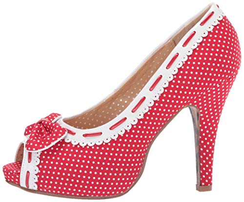 Bettie Page BP412-AMELIE Pump, red, 10 M US