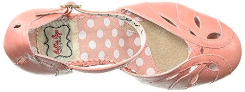 Bettie Page Women's BP403-SALLY Pump, Peach, 7 B US