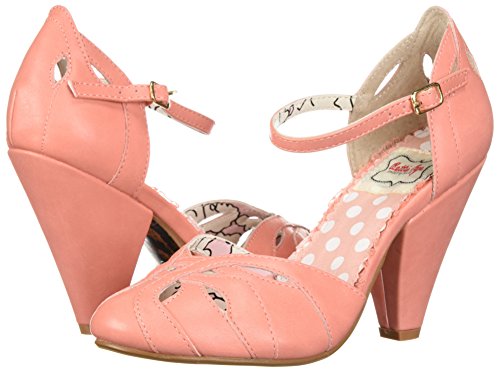 Bettie Page Women's BP403-SALLY Pump, Peach, 7 B US