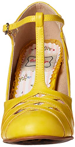 Yellow Bettie Page Pinup Pump, Retro & Vintage