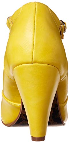 Yellow Bettie Page Pinup Pump, Retro & Vintage