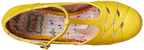 Yellow Bettie Page Pinup Pump, Retro & Vintage