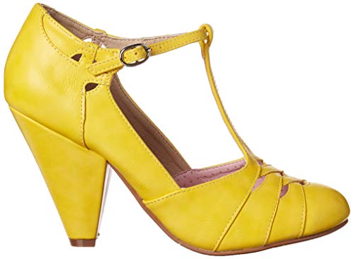 Yellow Bettie Page Pinup Pump, Retro & Vintage