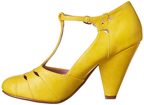Yellow Bettie Page Pinup Pump, Retro & Vintage
