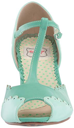 Bettie Page Women's 254-Carlie Peep Toe Pump Turquoise 11