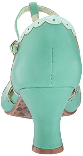 Bettie Page Women's 254-Carlie Peep Toe Pump Turquoise 11