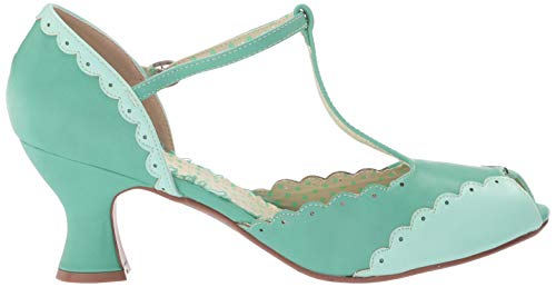 Bettie Page Women's 254-Carlie Peep Toe Pump Turquoise 11