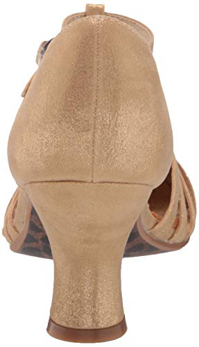 Bettie Page Women's Vintage Style Pump, Gold, 9