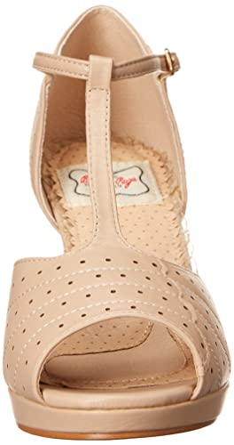 Bettie Page Women's BP303-FRANNIE Pump, Nude, 9