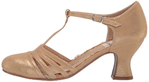 Bettie Page Women's Vintage Style Pump, Gold, 9