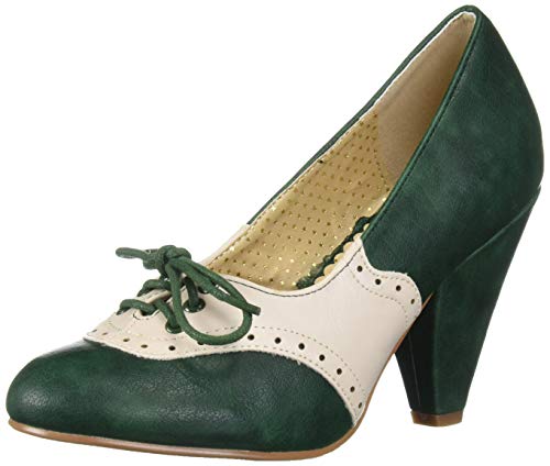 Bettie Page Women's Pinup, Retro, Vintage Pump, Green, 10