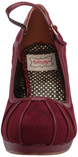 Bettie Page Women's Vintage Style Pump, Burgundy