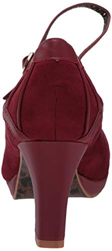 Bettie Page Women's Vintage Style Pump, Burgundy