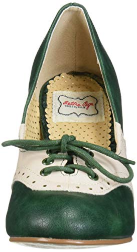 Bettie Page Women's Pinup, Retro, Vintage Pump, Green, 10