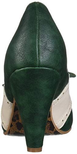 Bettie Page Women's Pinup, Retro, Vintage Pump, Green, 10