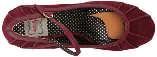 Bettie Page Women's Vintage Style Pump, Burgundy