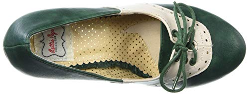 Bettie Page Women's Pinup, Retro, Vintage Pump, Green, 10