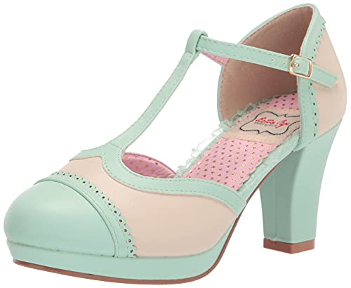 Bettie Page Women's BP303-CATHY Pump, Mint, 9