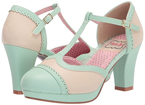 Bettie Page Women's BP303-CATHY Pump, Mint, 9