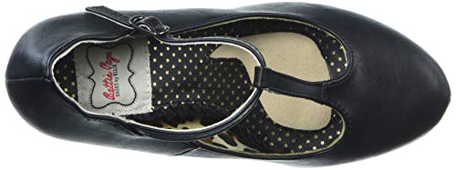 Bettie Page Women's Pinup, Retro, Vintage Pump, Black, 10