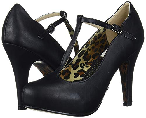 Bettie Page Women's Pinup, Retro, Vintage Pump, Black, 10