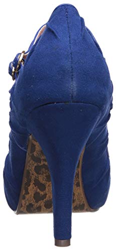 Bettie Page Women's BP412-TAMI Pump, Blue, 8 B US
