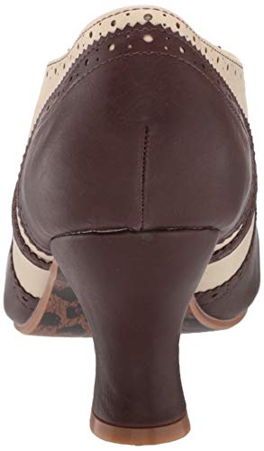 Bettie Page Women's Vintage Style Pump, Brown, 10