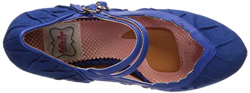 Bettie Page Women's BP412-TAMI Pump, Blue, 8 B US