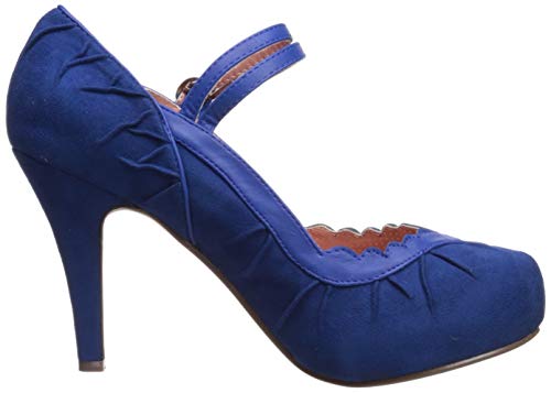 Bettie Page Women's BP412-TAMI Pump, Blue, 8 B US