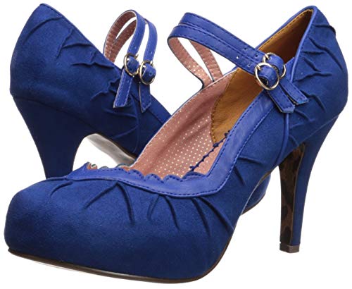 Bettie Page Women's BP412-TAMI Pump, Blue, 8 B US