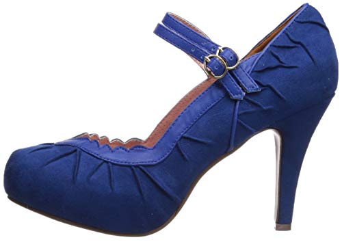 Bettie Page Women's BP412-TAMI Pump, Blue, 8 B US