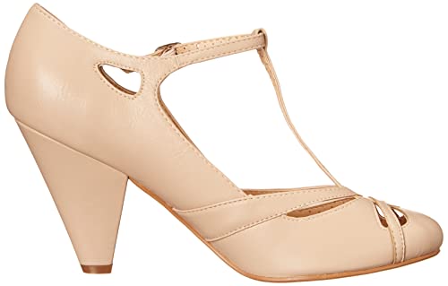 Bettie Page Women's BP403-HARLEY Pump, Nude, 9