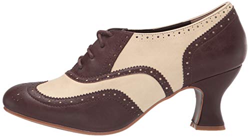 Bettie Page Women's Vintage Style Pump, Brown, 10