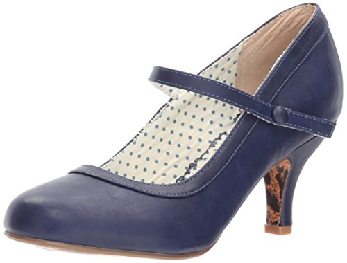 Bettie Page Navy Spectator Pumps, 7M