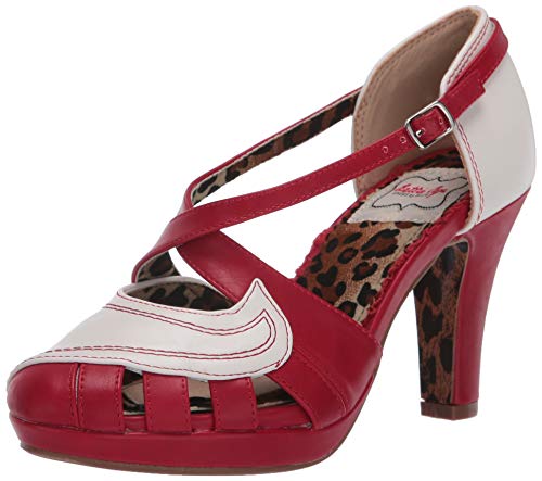 Bettie Page BP401-ANGIE Pump, red, 7 M US