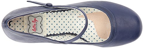 Bettie Page Navy Spectator Pumps, 7M