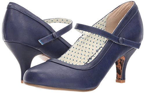 Bettie Page Navy Spectator Pumps, 7M