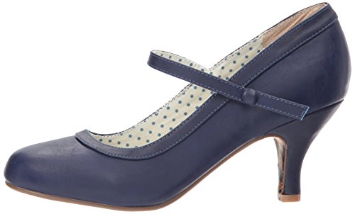 Bettie Page Navy Spectator Pumps, 7M