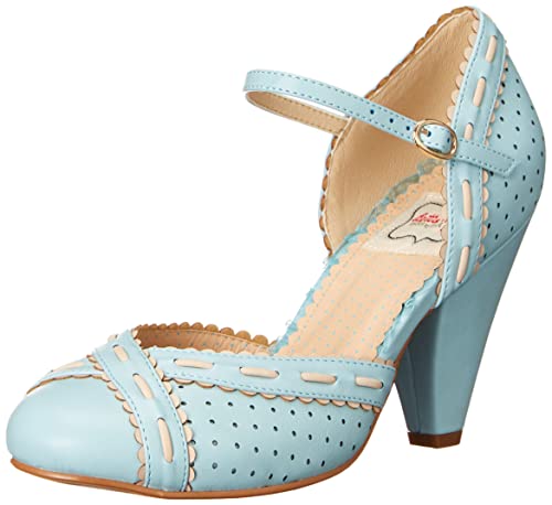 Bettie Page Women's BP403-SIDNEY Pump, Blue, 9