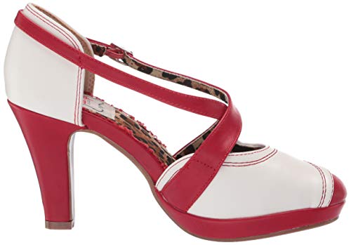 Bettie Page BP401-ANGIE Pump, red, 7 M US
