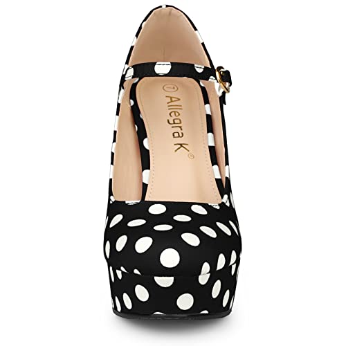 Black Polka Dot Stiletto Mary Janes