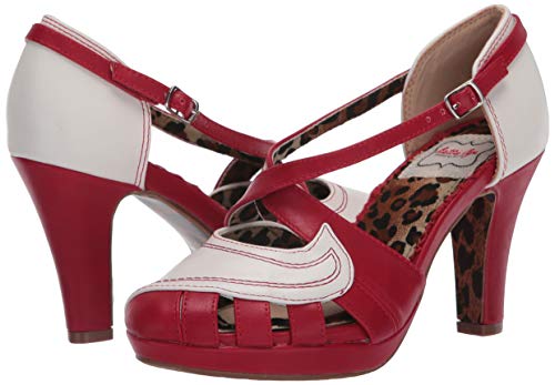 Bettie Page BP401-ANGIE Pump, red, 7 M US