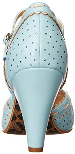 Bettie Page Women's BP403-SIDNEY Pump, Blue, 9