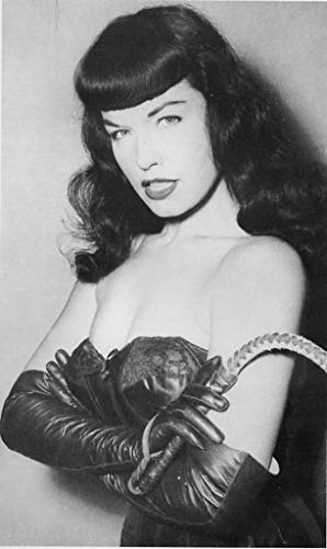 Bettie Page Vintage Pinup XL CANVAS PRINT"" Black & White photo C Paintings Oil Painting Original Drawing Poster Wall Art (8x14inch NO Framed)
