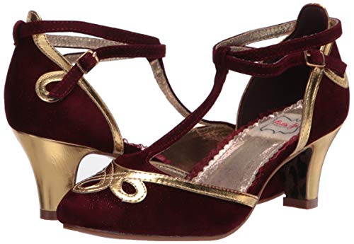 Bettie Page Women's Vintage Style Pump, Burgundy, 9