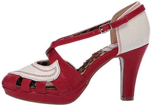 Bettie Page BP401-ANGIE Pump, red, 7 M US