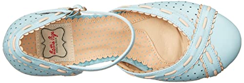 Bettie Page Women's BP403-SIDNEY Pump, Blue, 9