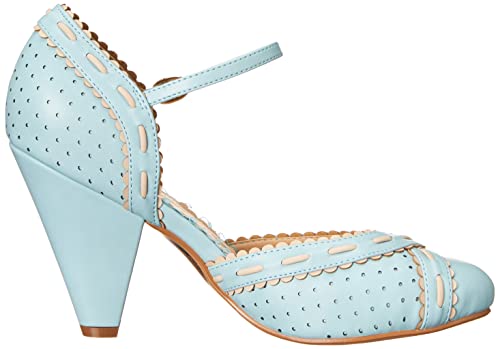 Bettie Page Women's BP403-SIDNEY Pump, Blue, 9